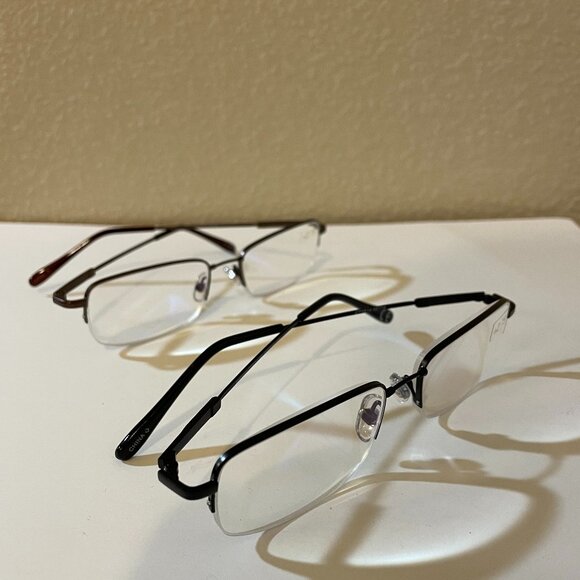 Design Optics Set of 2 Men’s Rectangular Reading Glasses +2.75 - Picture 3 of 8